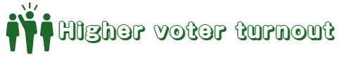 Higher voter turnout 投票に行こう！ロゴ画像