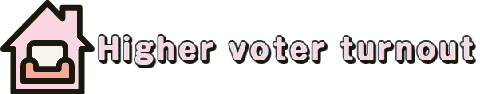 Higher voter turnout 投票に行こうロゴ画像