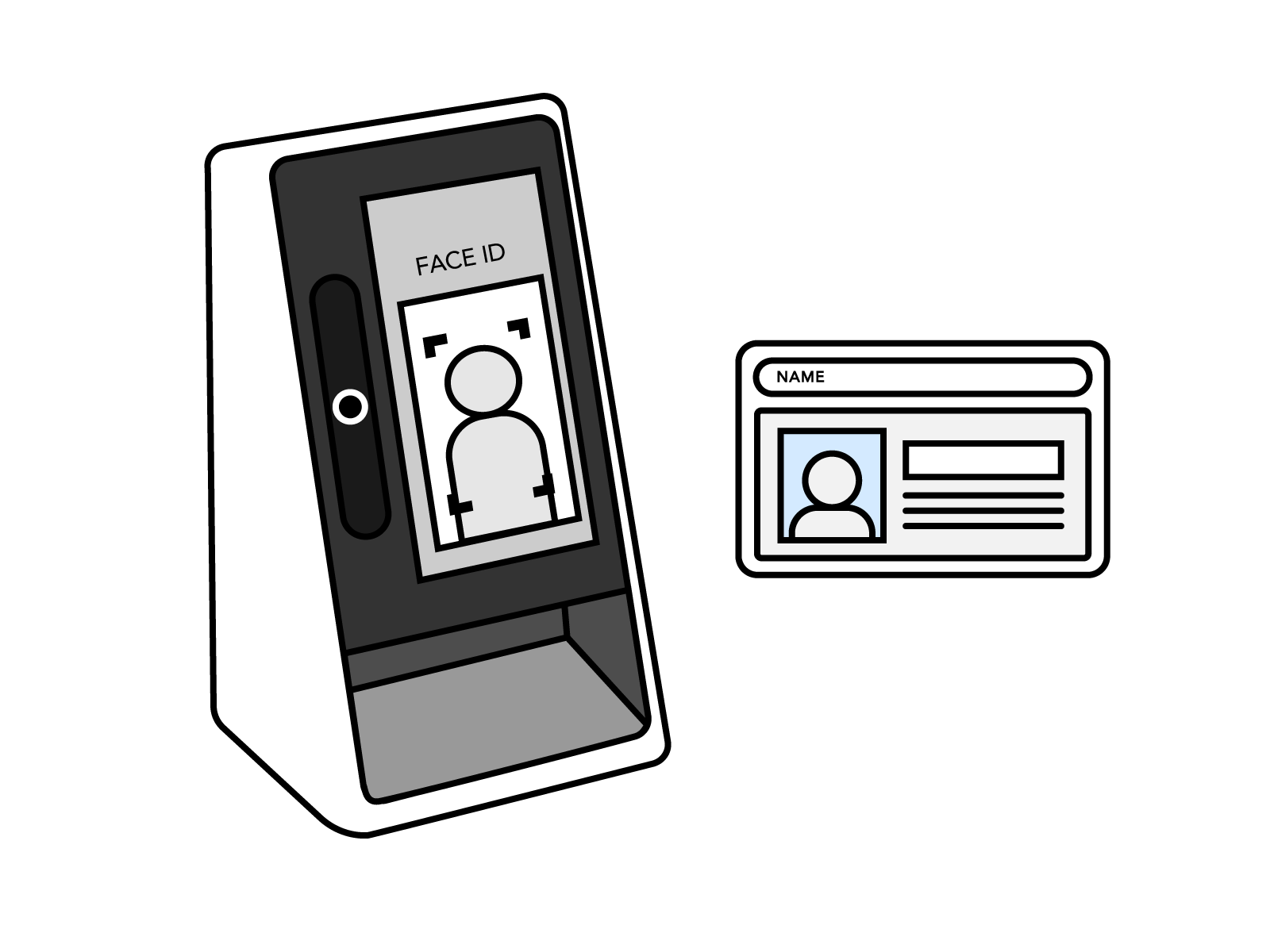 オンライン資格確認カードリーダーイラスト