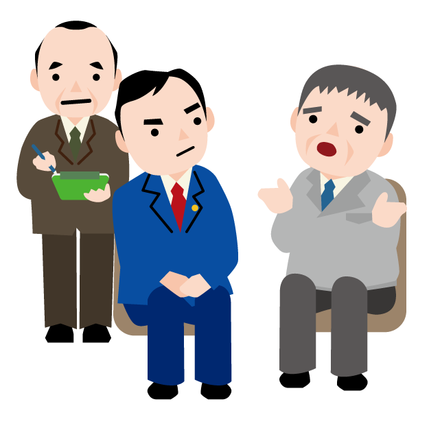 相談する人イラスト